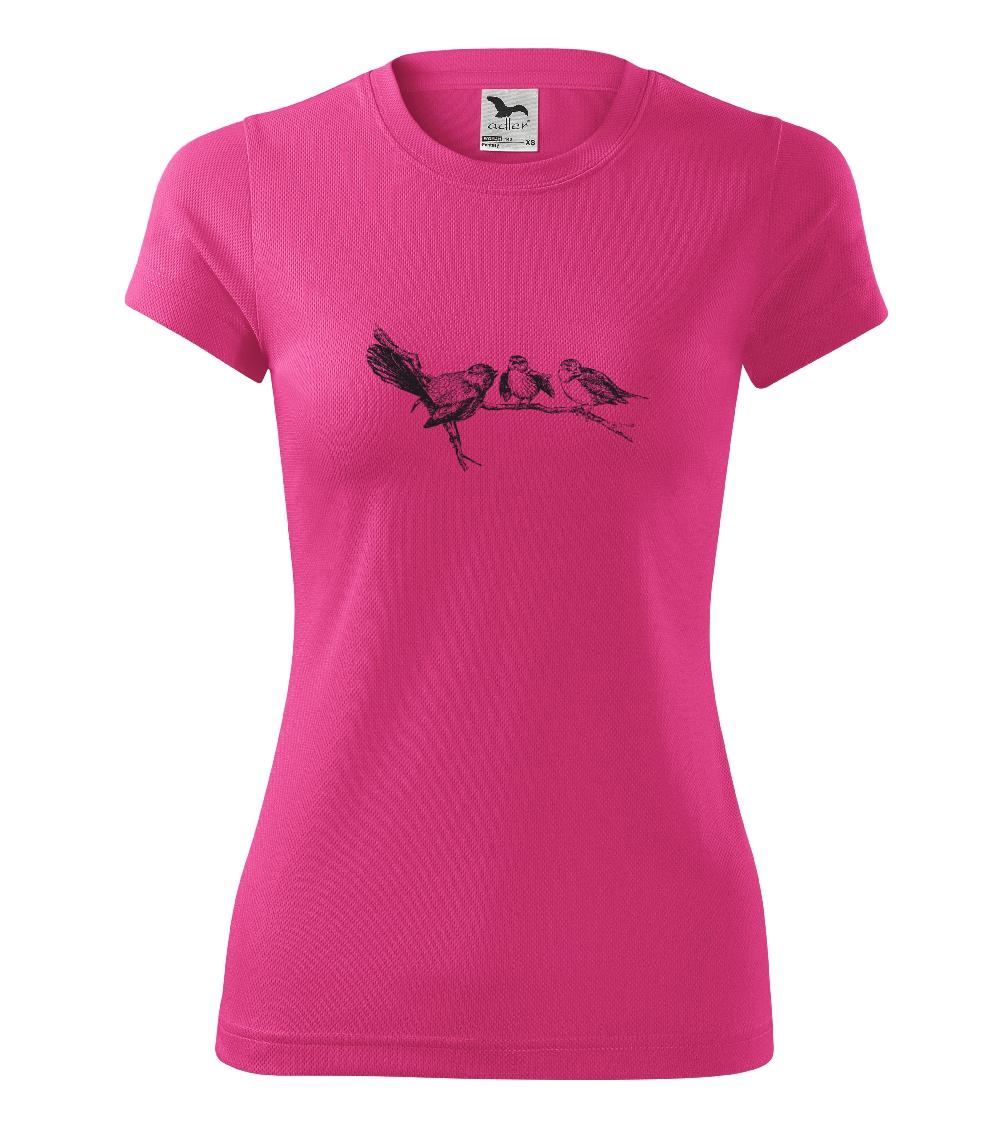 Vtáčiky na vetve maľované