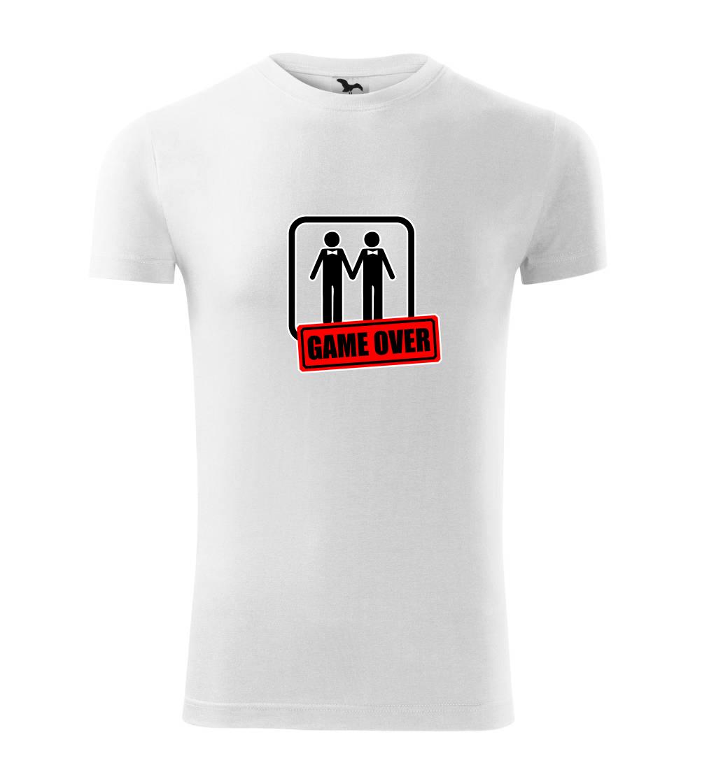 Tričká na rozlúčku so slobodou - Bachelor Party - Game over (gay) - Viper FIT - Pánske zúžené tričko