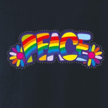 Peace nápis dúhový