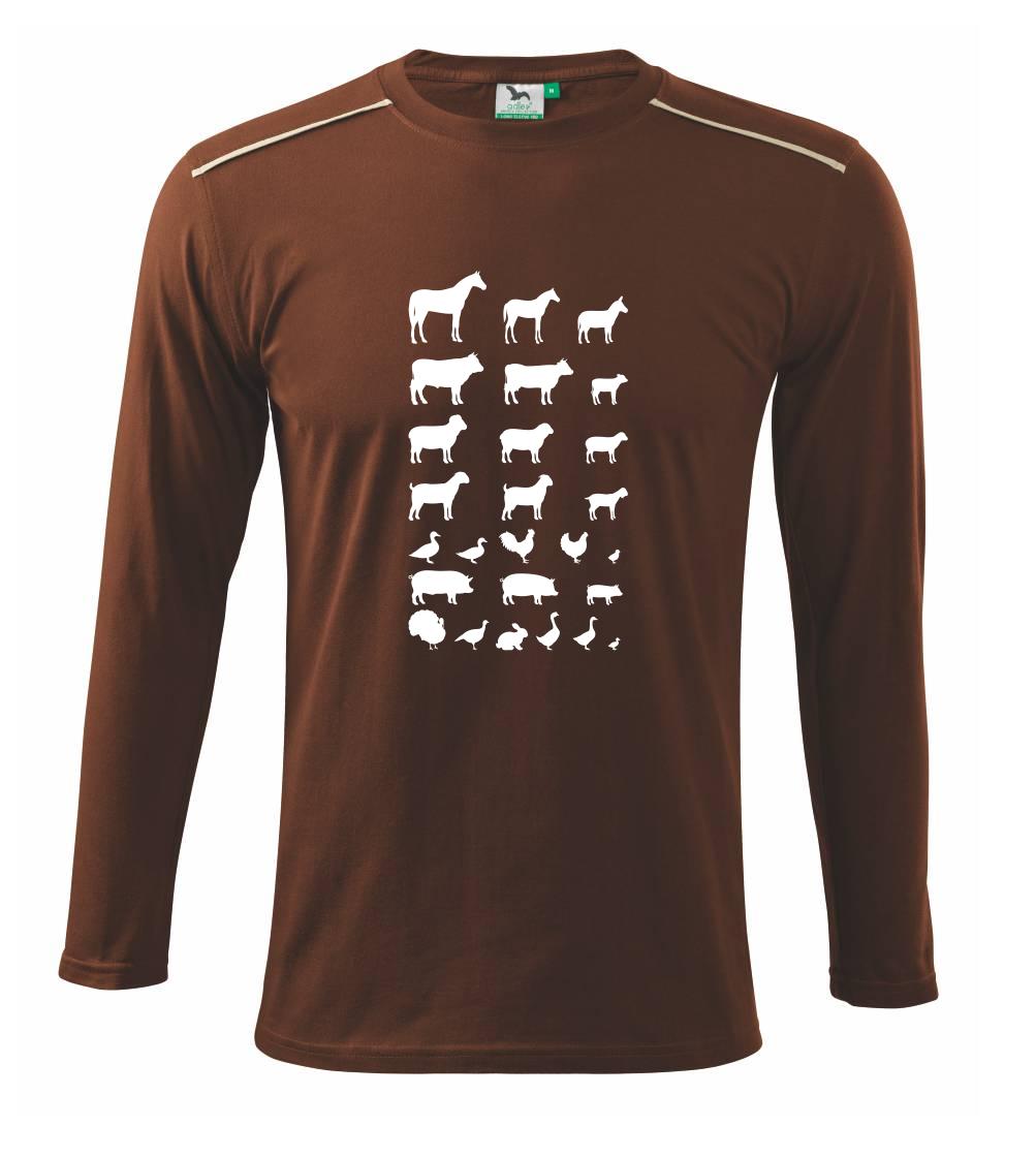 Tričká so zvieratami - Zvieratká z dediny - Tričko s dlhým rukávom Long Sleeve