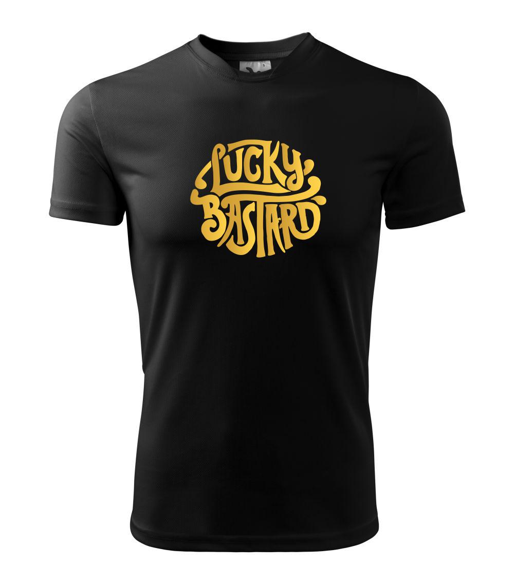 Tričká na párty - Lucky Bastard zlatý - Pánske tričko Fantasy športové