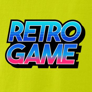 Retro game nápis farebný