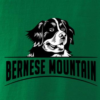 Bernese mountain - hlava a nápis