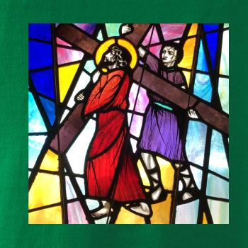 Vitráž - Ježiš a kríž Vitráž - Ježiš a kríž