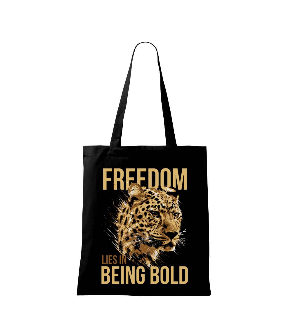 Tričká so zvieratami - Leopard bold - Taška bavlnená