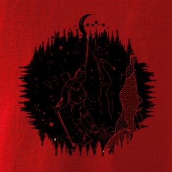 Turista v nočnej krajine