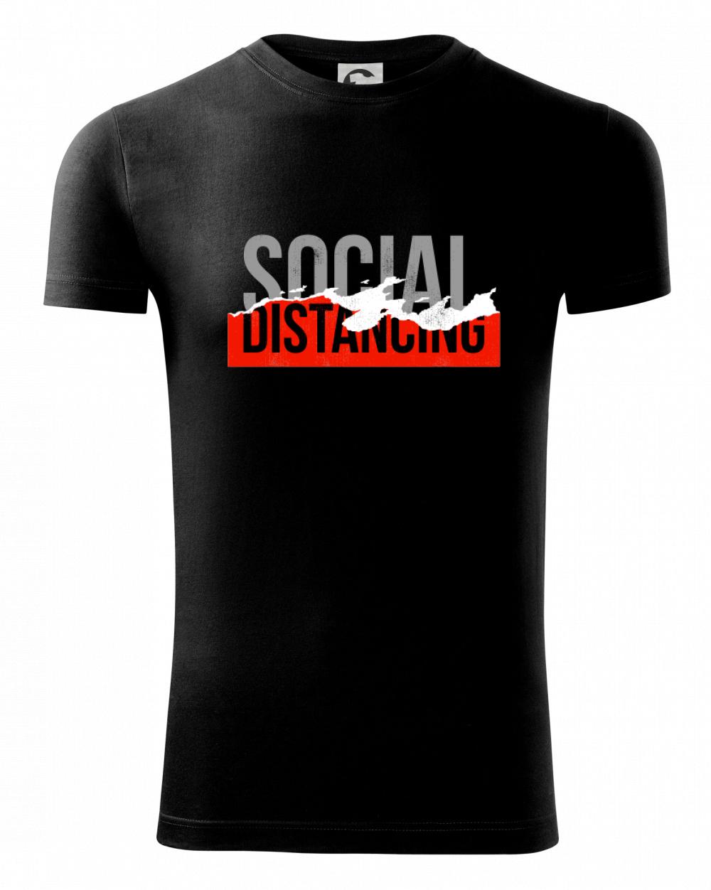 Corona social distancing nápis - Viper FIT - Pánske zúžené tričko