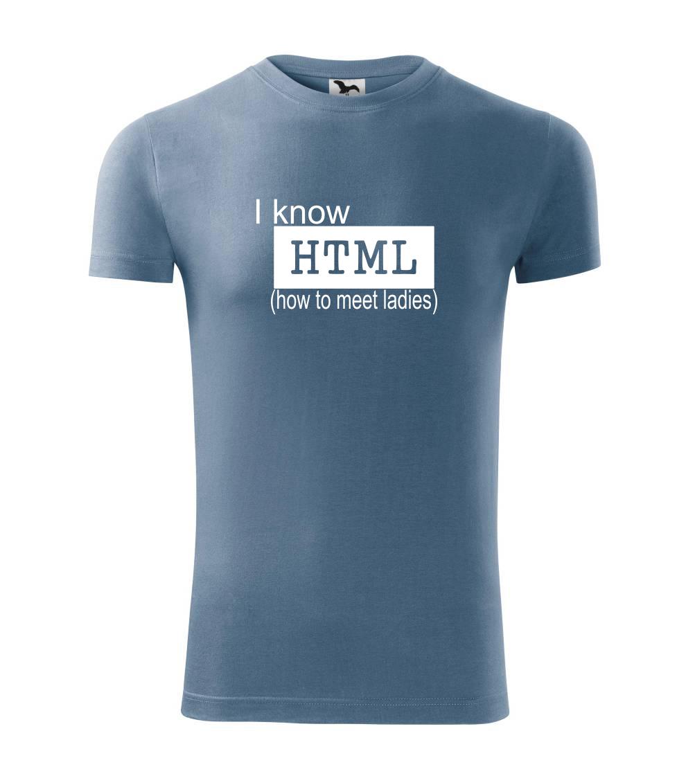 Tričká pre ajťákov - HTML - Viper FIT - Pánske zúžené tričko