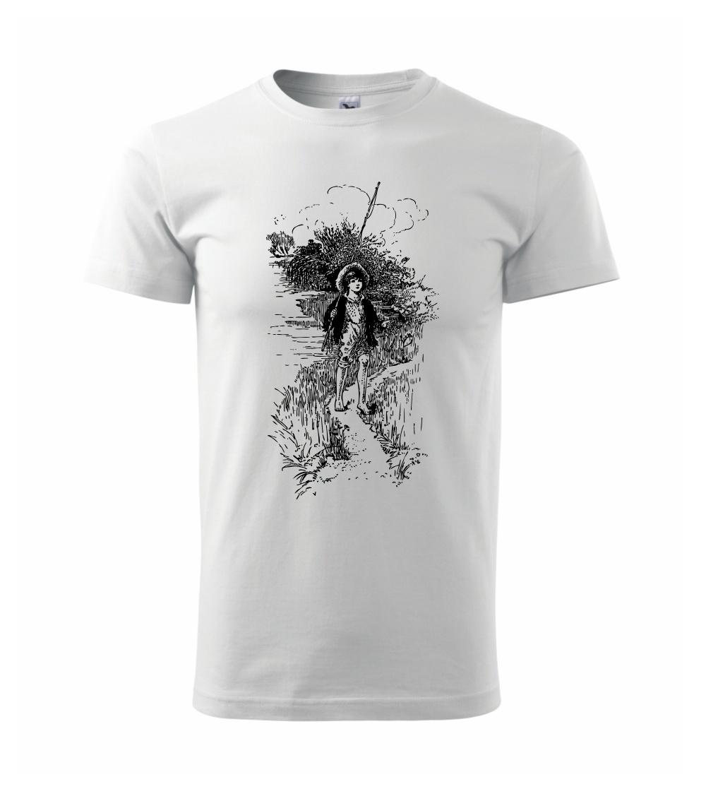 Kreslený chlapec s prútom Kreslený chlapec s prútom