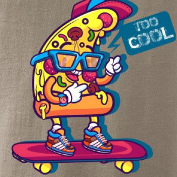 Pizza slice with skateboard Pizza slice with skateboard