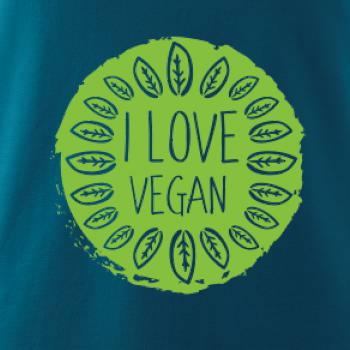 I love vegan v kruhu