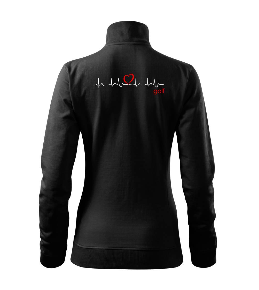 Tričká na golf - Moje srdce bije pre golf - Mikina dámska Viva bez kapucne