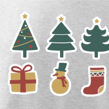 Vianočná sada - stromčeky a darčeky Vianočná sada - stromčeky a darčeky