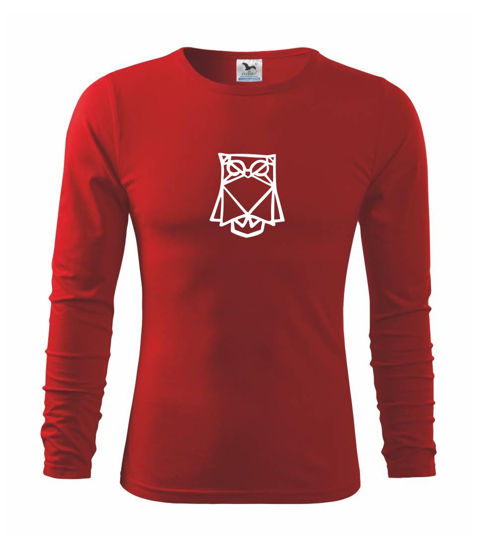 Geometrické zvieratá - Geometria - sova jednoduchá - Tričko detské Long Sleeve