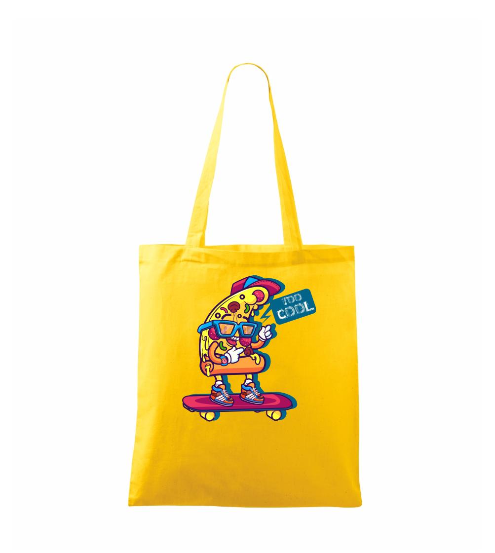 Pizza slice with skateboard