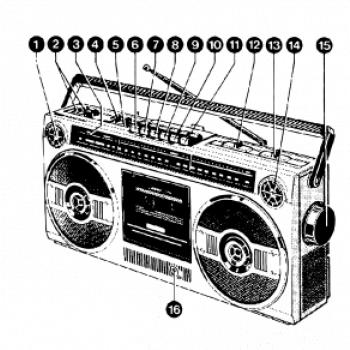 Nákres starý magnetofón