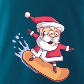 Santa jazdiaci na snowboarde