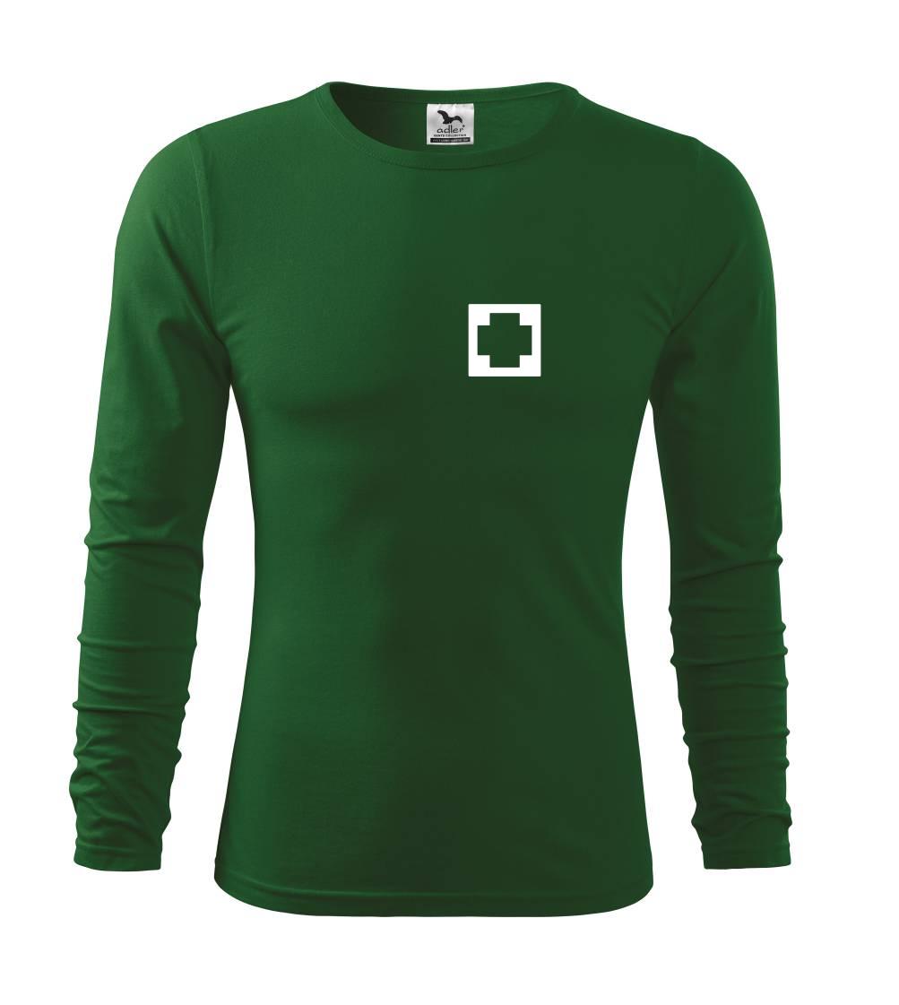 Tričká a mikiny pre záchranárov a lekárov - Kvalitné oblečenie pre zdravotníkov - Hranatý kríž - Rescue - Tričko s dlhým rukávom FIT-T long sleeve
