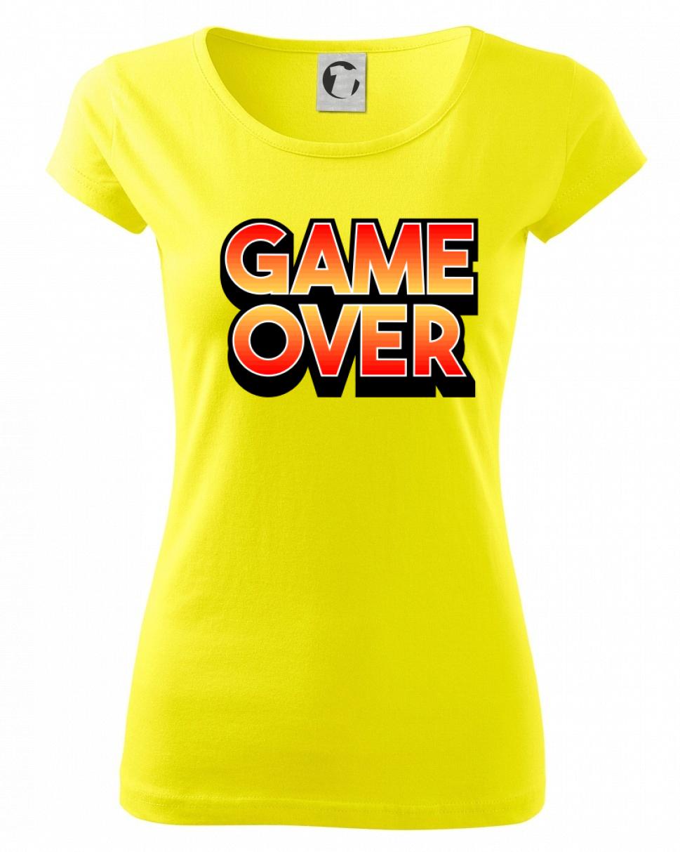 Tričká pre ajťákov - Game over - nápis farebný - Dámske tričko Pure