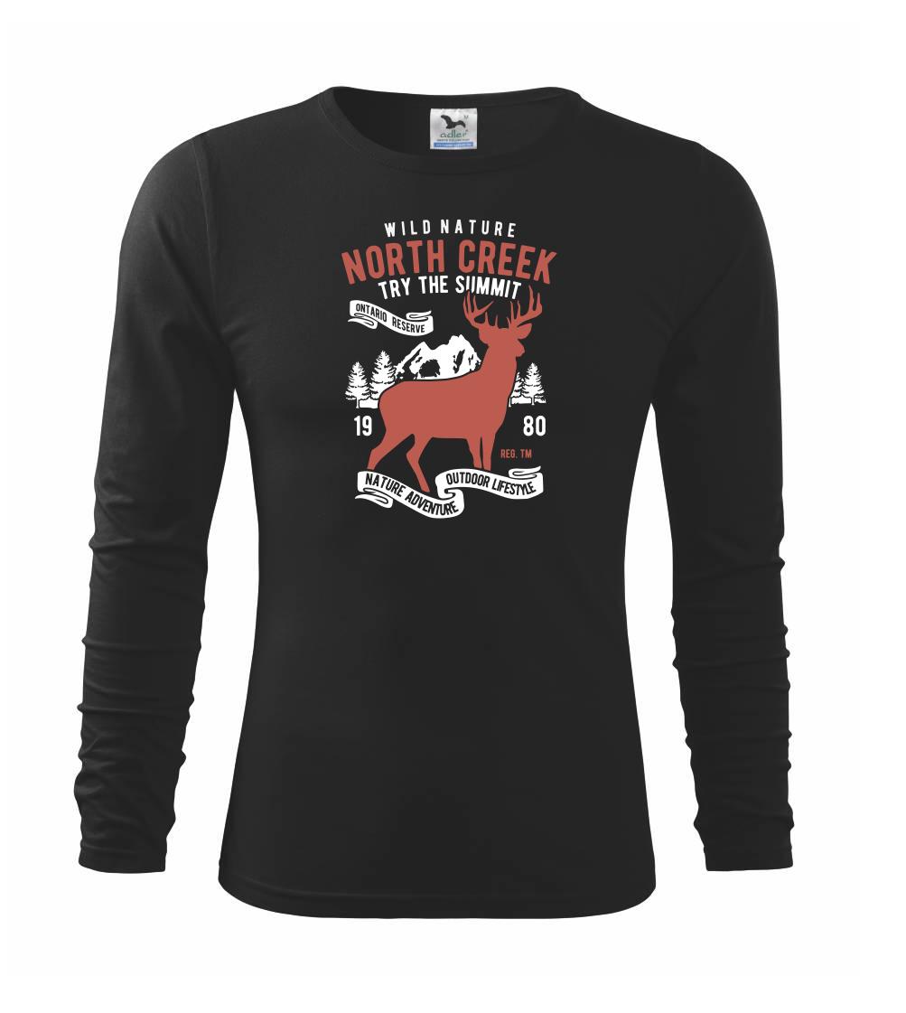 Trička pre cestovateľov - North Creek Deer Nature - Tričko detské Long Sleeve
