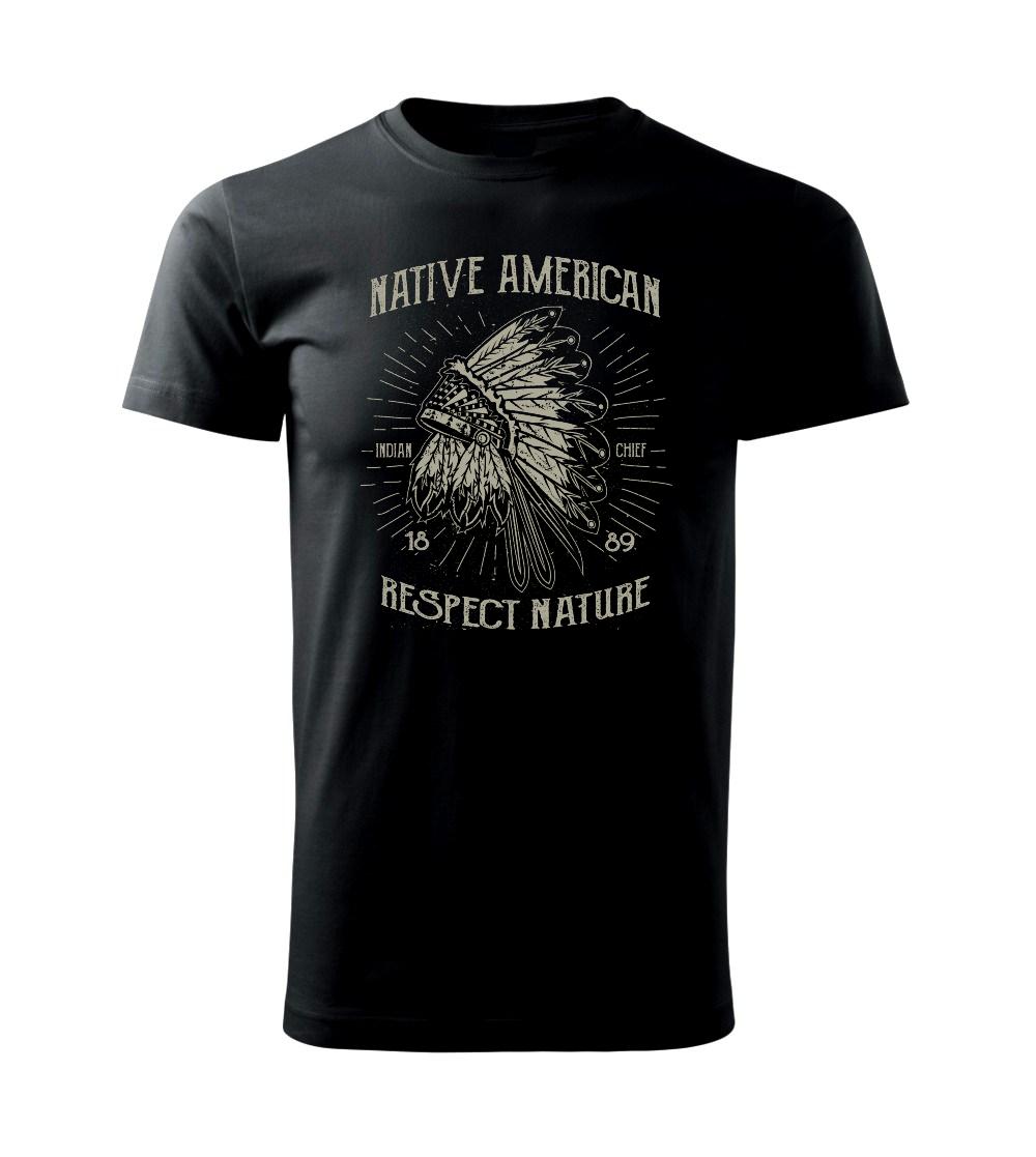 Grafické tričká - Native American 1 - Klasické pánske tričko vyššej gramáže