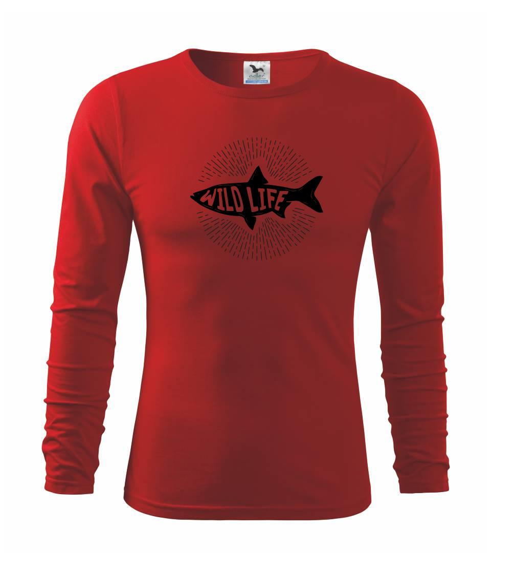 Tričká pre rybárov s potlačou - Wild life ryba - Tričko detské Long Sleeve