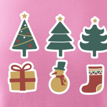 Vianočná sada - stromčeky a darčeky