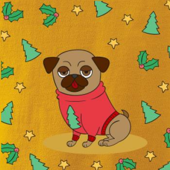 Vianočný mops Vianočný mops