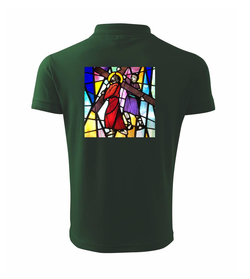 Vitráž - Ježiš a kríž Vitráž - Ježiš a kríž