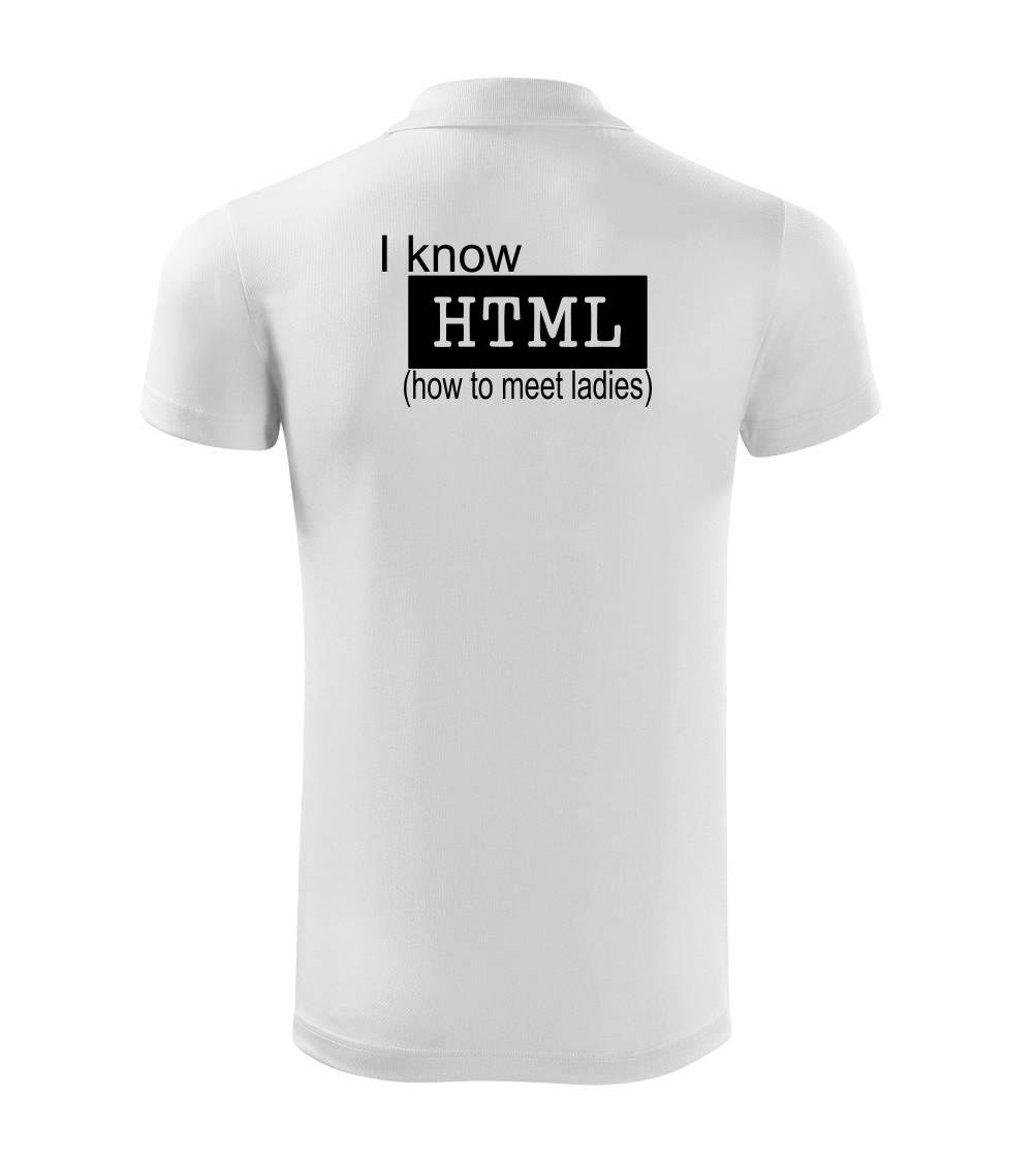 Tričká pre ajťákov - HTML - Polokošeľa Victory (športové)