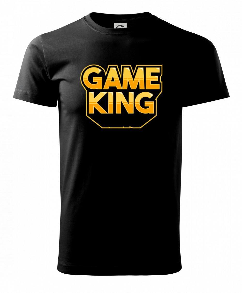 Tričká pre ajťákov - Game king - nápis veľký - Tričko extra veľké  (5-8XL)
