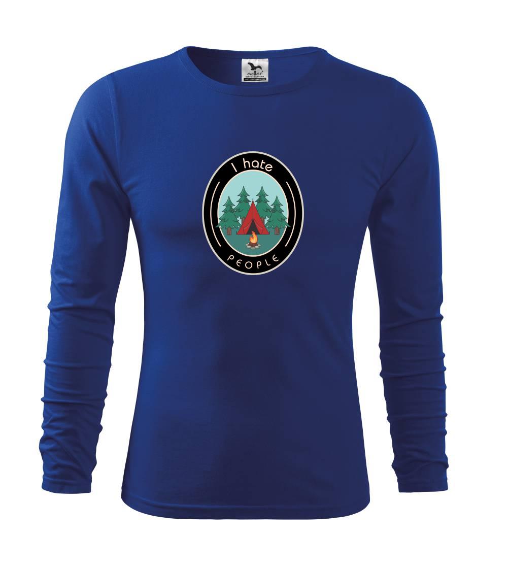 Trička na kempovanie - I hate people - stan a les - Tričko detské Long Sleeve