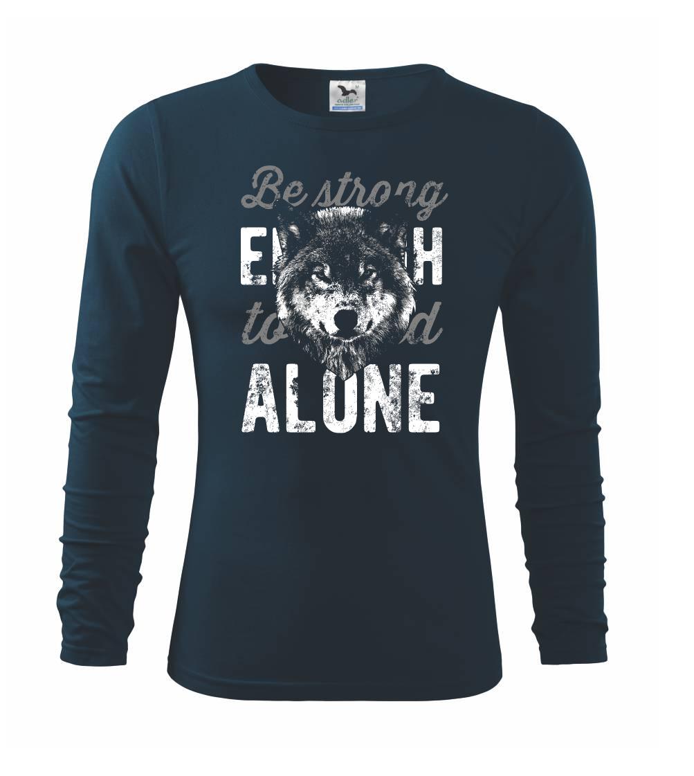 Tričká s vlkom - Wolf alone - Tričko s dlhým rukávom FIT-T long sleeve