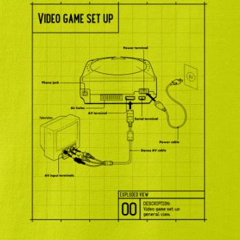 Nákres TV video hra guľatá