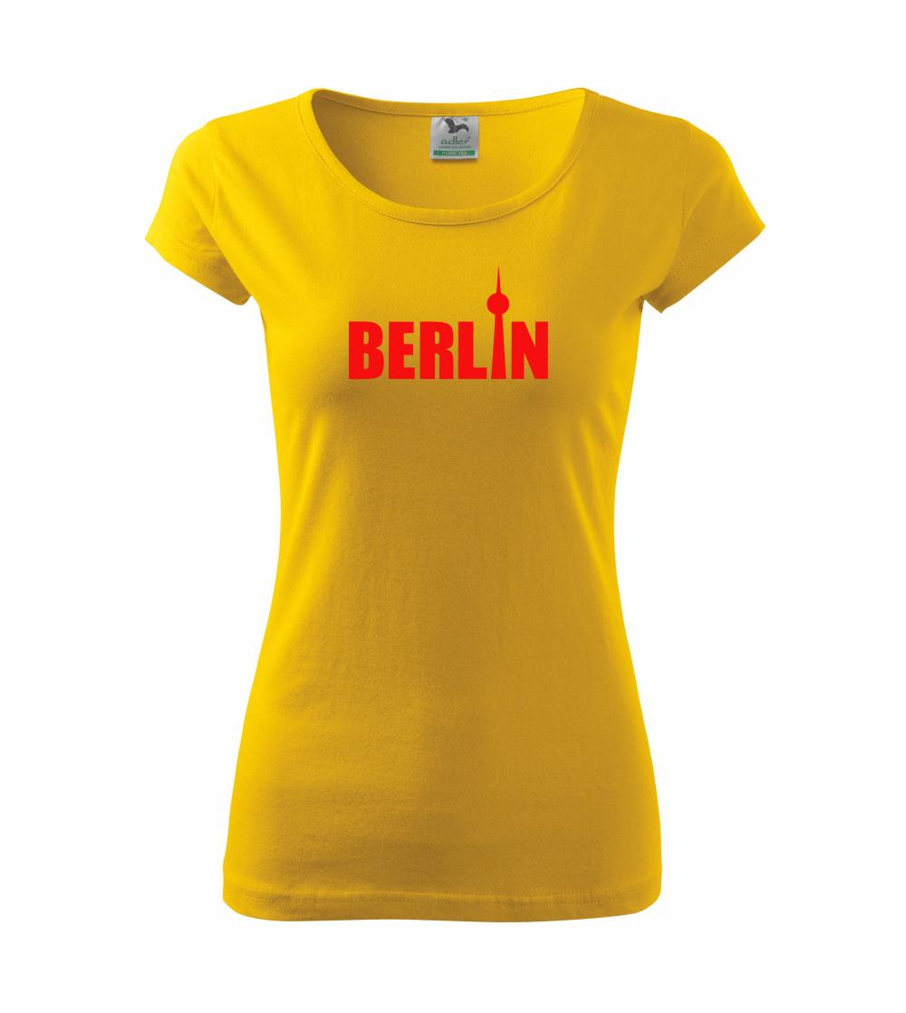 Tričká Nemecko - Berlin nápis veža Berliner Fernsehturm - Dámske tričko Pure