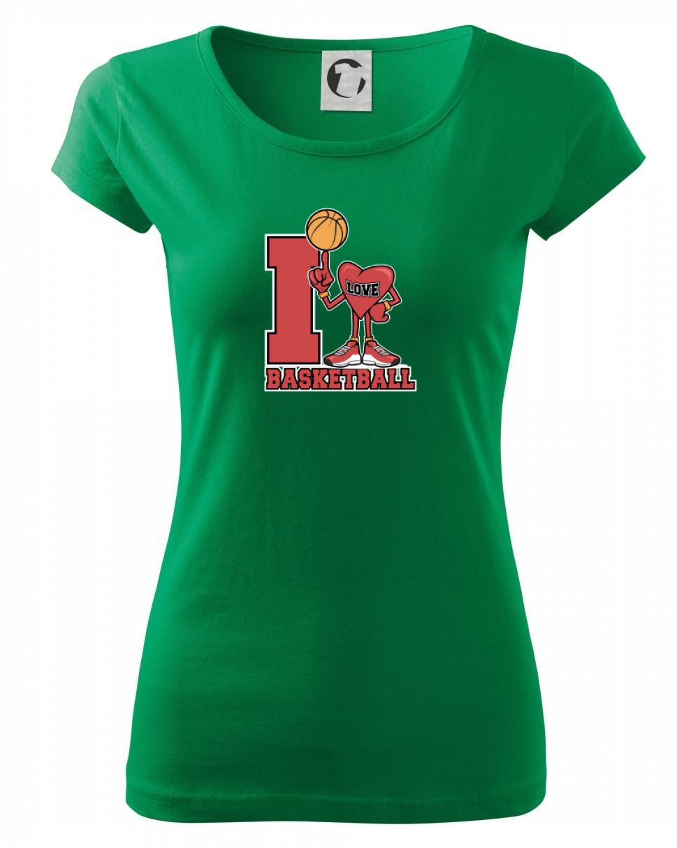 Basketbalová tričká - I love basketball - Dámske tričko Pure