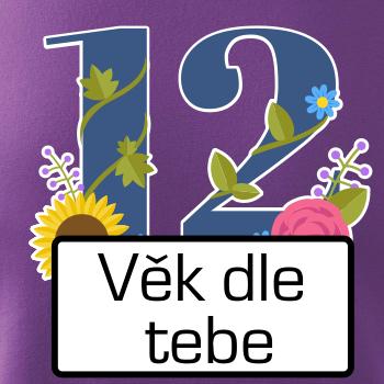 Kvetinové číslo kreslené - vlastný vek