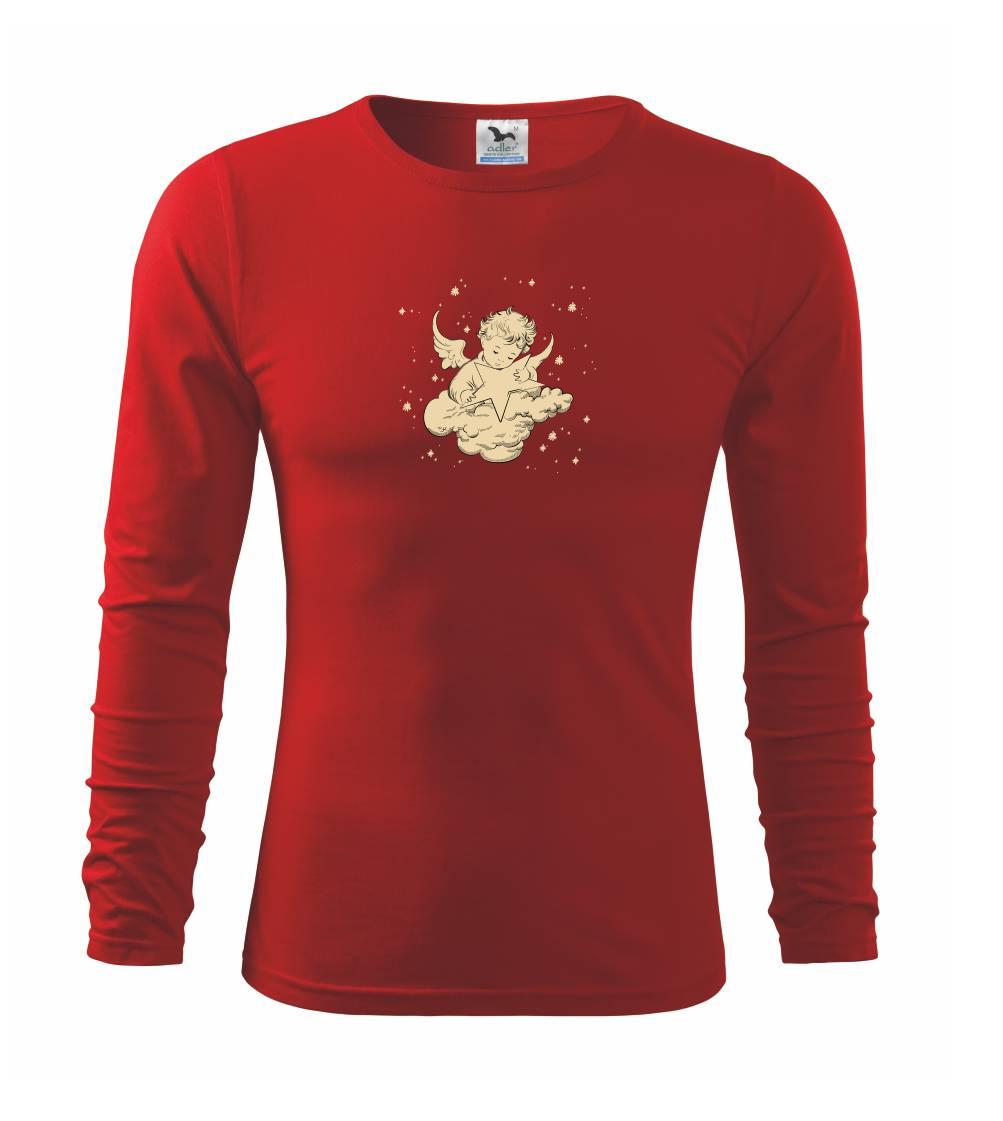 Vianočné tričká - Anjelik s hviezdou - Tričko detské Long Sleeve