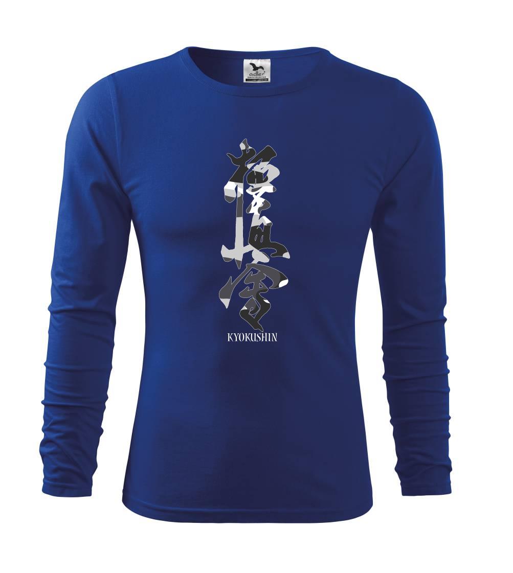 Tričká Karate - Kyokushin maskáčový nápis - Tričko detské Long Sleeve