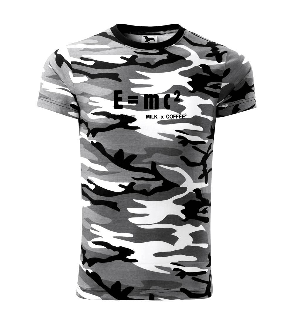 Motívy pre baristu a milovníkov kávy - Teória relativity mlieko a káva - Army CAMOUFLAGE