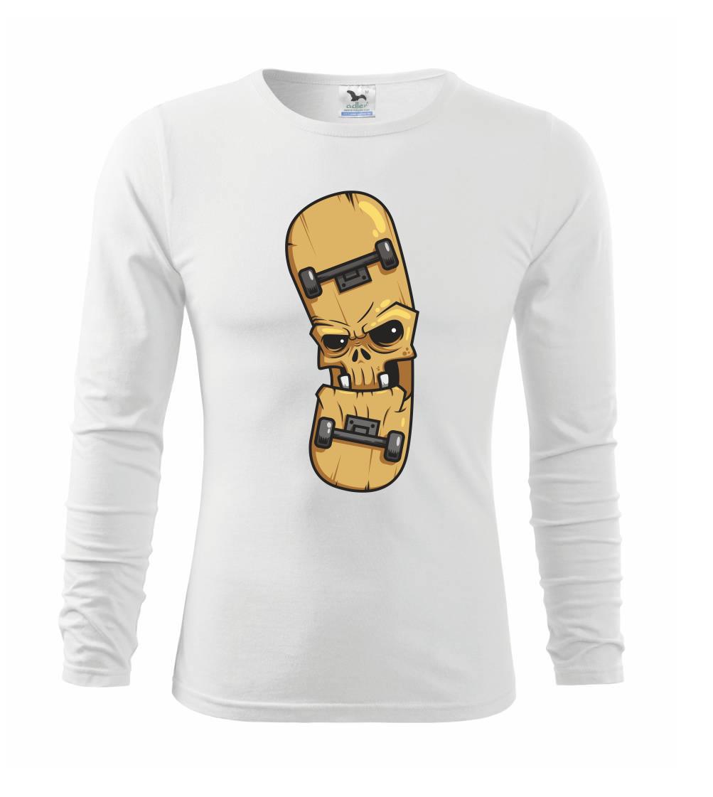 Longboard a Skatebord - Skateboard zombie - Tričko detské Long Sleeve