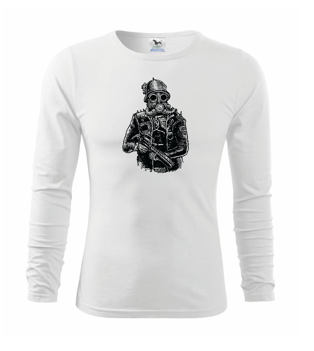 Vojenská tričká s potlačou - Steampunk Soldier - Tričko detské Long Sleeve