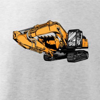 Žltý bager z boku Žltý bager z boku