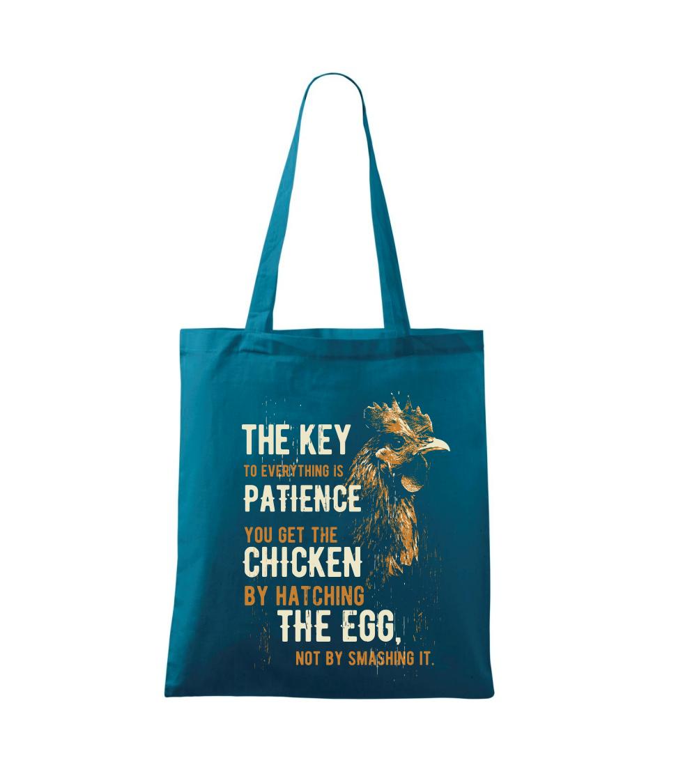 Tričká so zvieratami - Chicken patience - Taška bavlnená