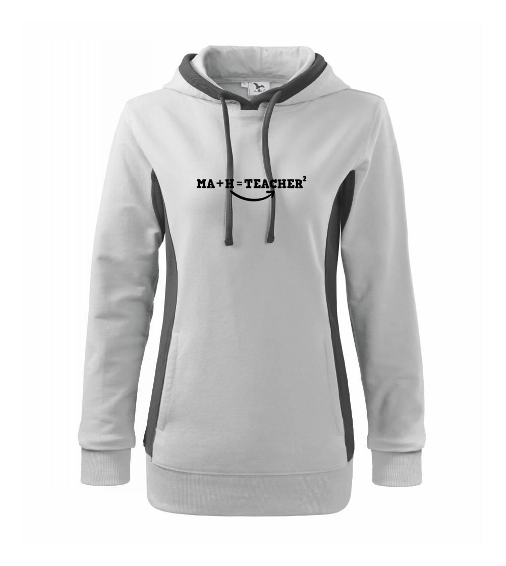 Grafické tričká - Ma h teacher - Mikina dámska Kangaroo s kapucňou