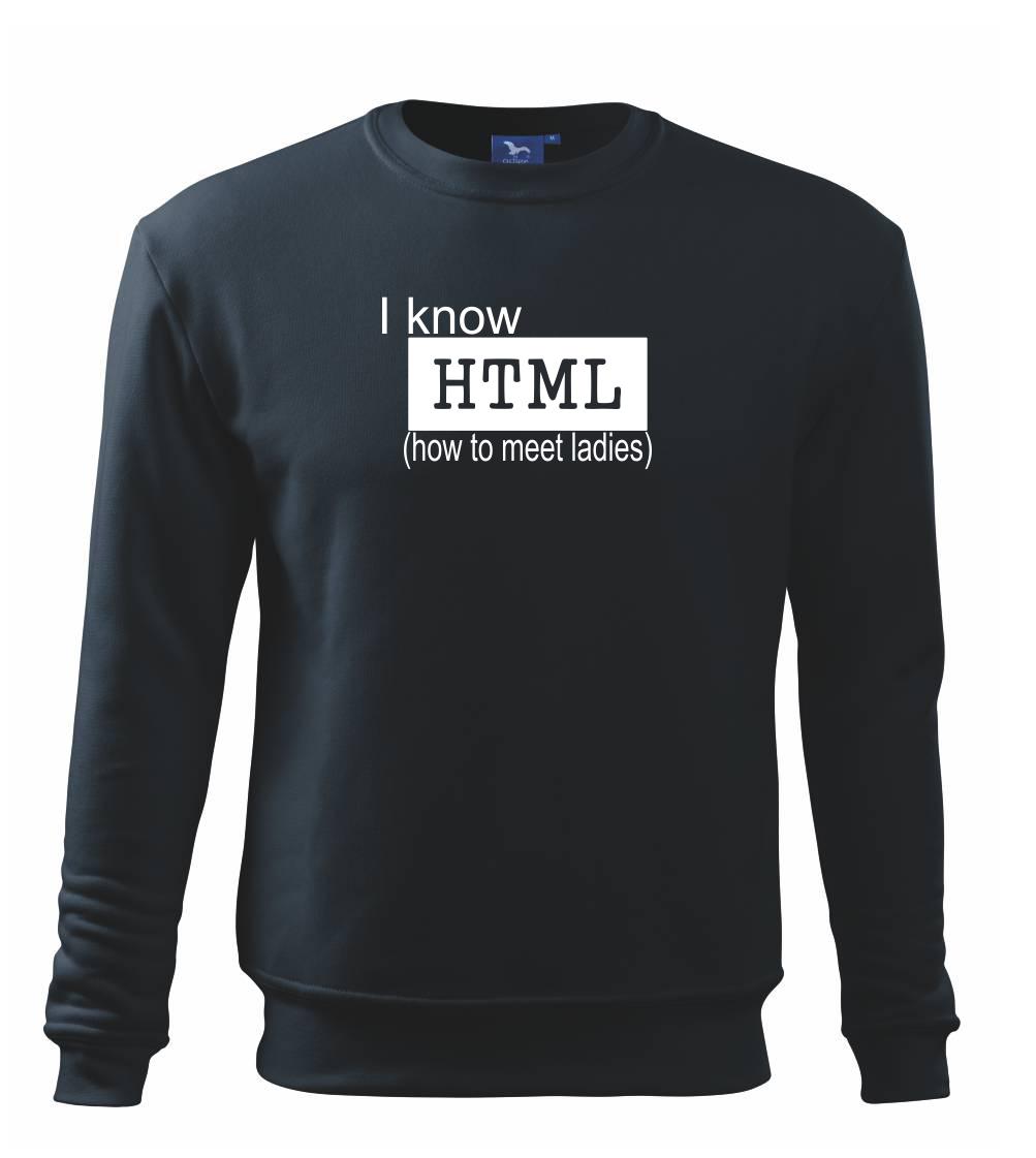 Tričká pre ajťákov - HTML - Mikina Essential pánska