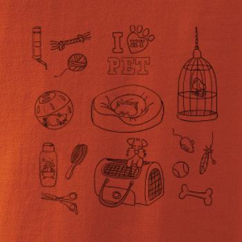 I love my pet - kreslený obrázok