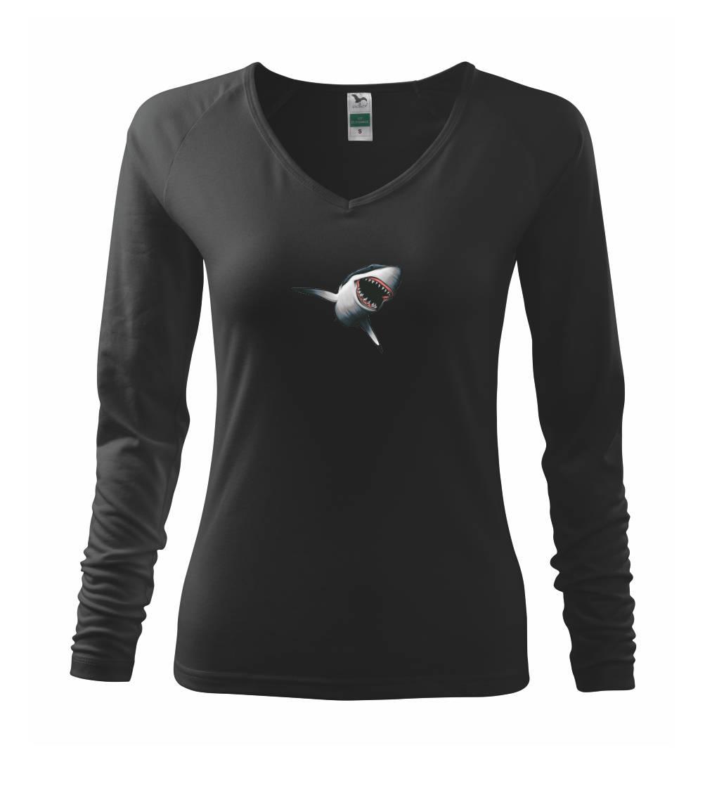 Tričká so zvieratami - Žralok v tme - Tričko dámske Elegance