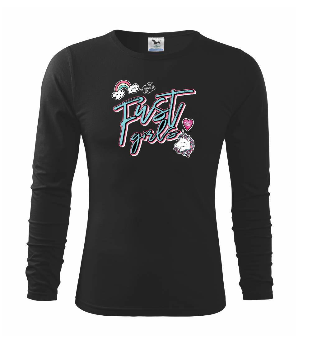 Tričká s jednorožcom - Frst girls - Tričko detské Long Sleeve