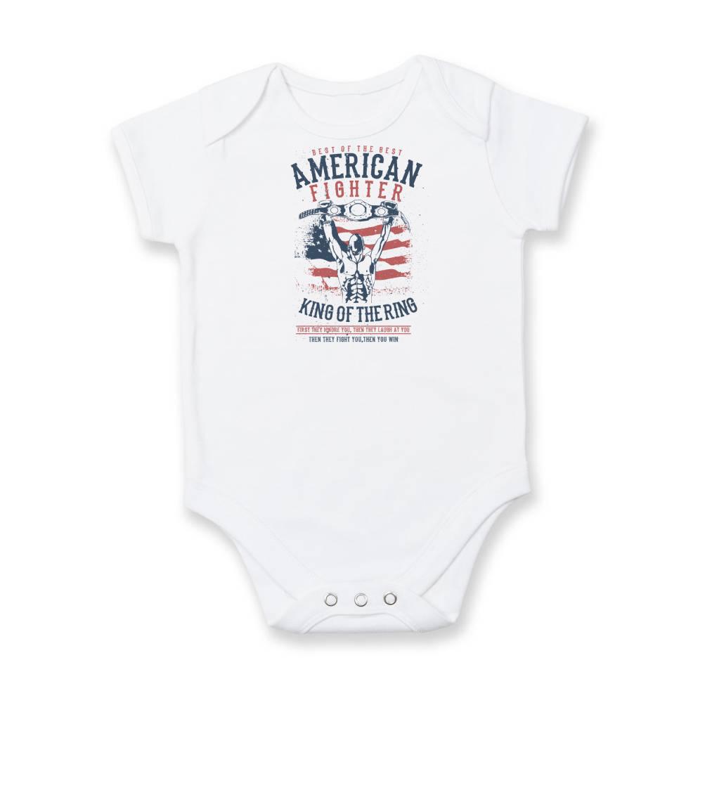 Tričká na box - American Fighter - Body dojčenské s krátkym rukávom